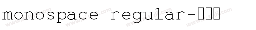 monospace regular字体转换